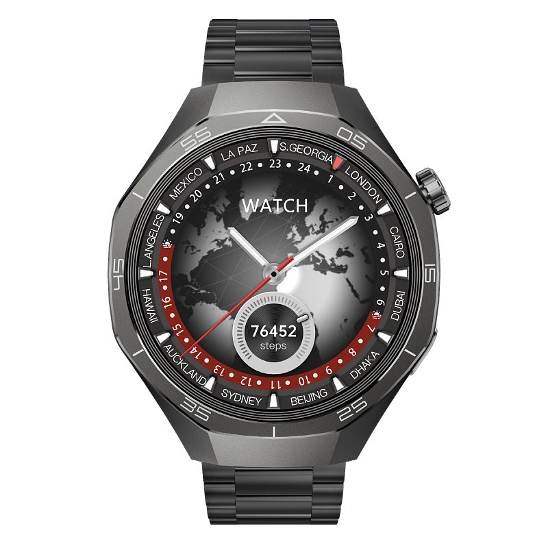 Premium Metal Strap Smart Watch Front View