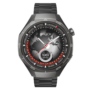 Premium Metal Strap Smart Watch Front View