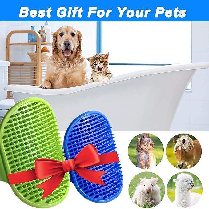  Premium soft silicone bath brushes for dogs and cats
