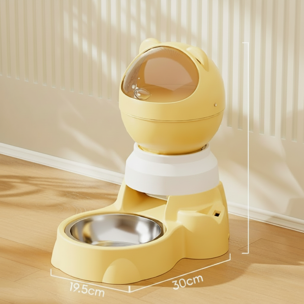 Press Activated Pet Feeder for Cats and Dogs