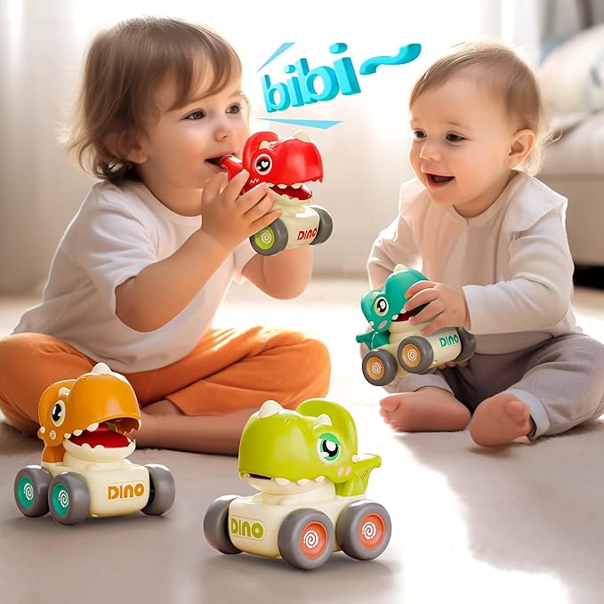 press and go dinosaur car toy no battery required