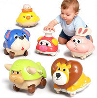 Press and go animal car toy set 6 pcs for babies and toddlers