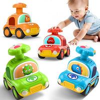 Press and go dinosaur car toy set 4 pcs for toddlers