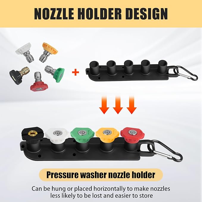 Side profile showing ergonomic handle and nozzle attachment