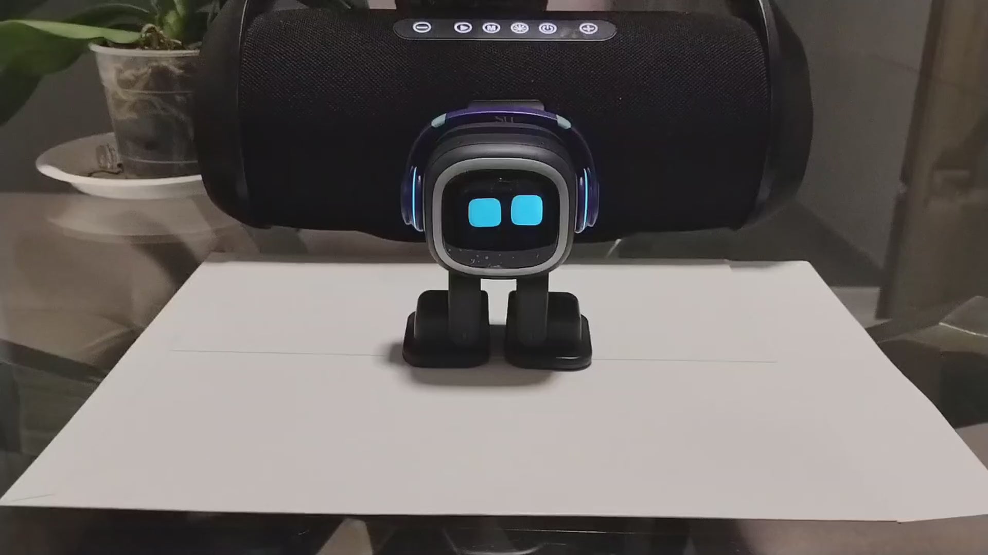Interactive electronic robot with movement features