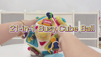 20 in 1 Busy Board Activity Cube for Toddlers 1-3 Years, Montessori Sensory Travel Toy, Fine Motor Skills Learning Gift for Boys and Girls