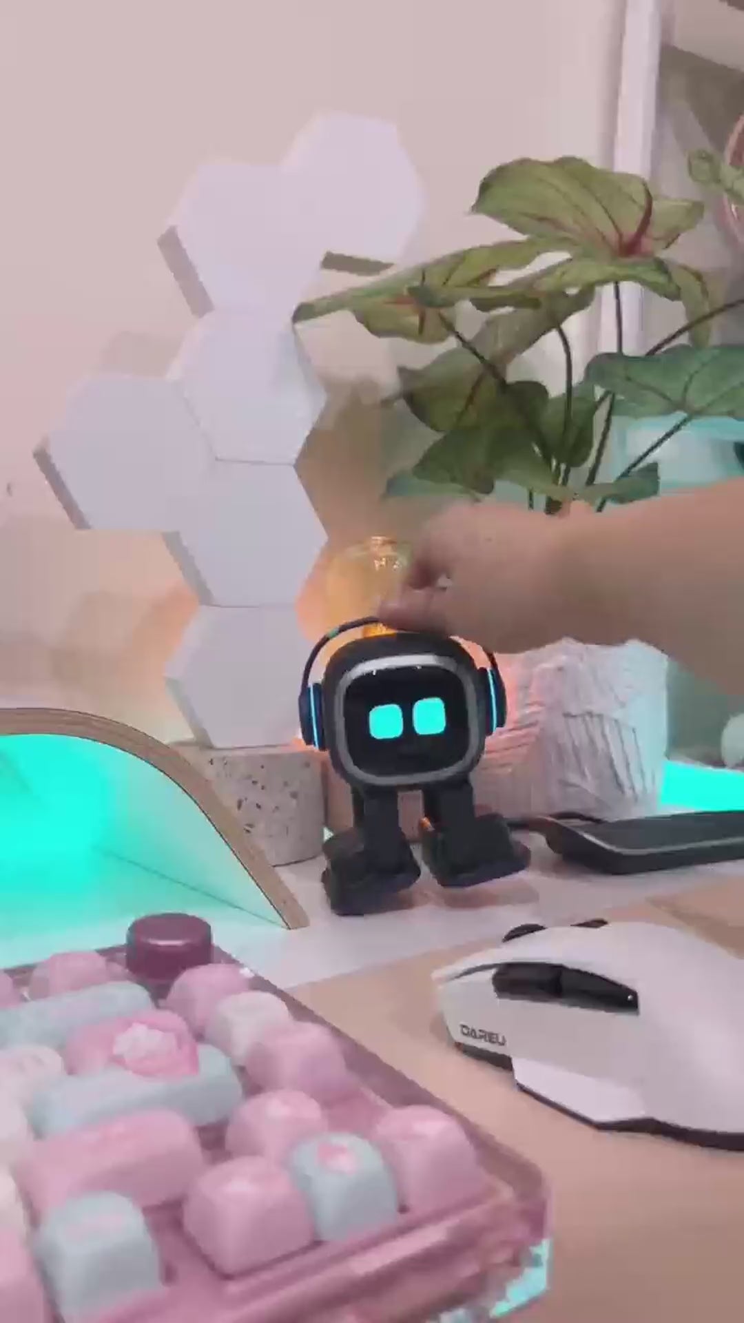 AI robot companion with voice interaction for desktop use