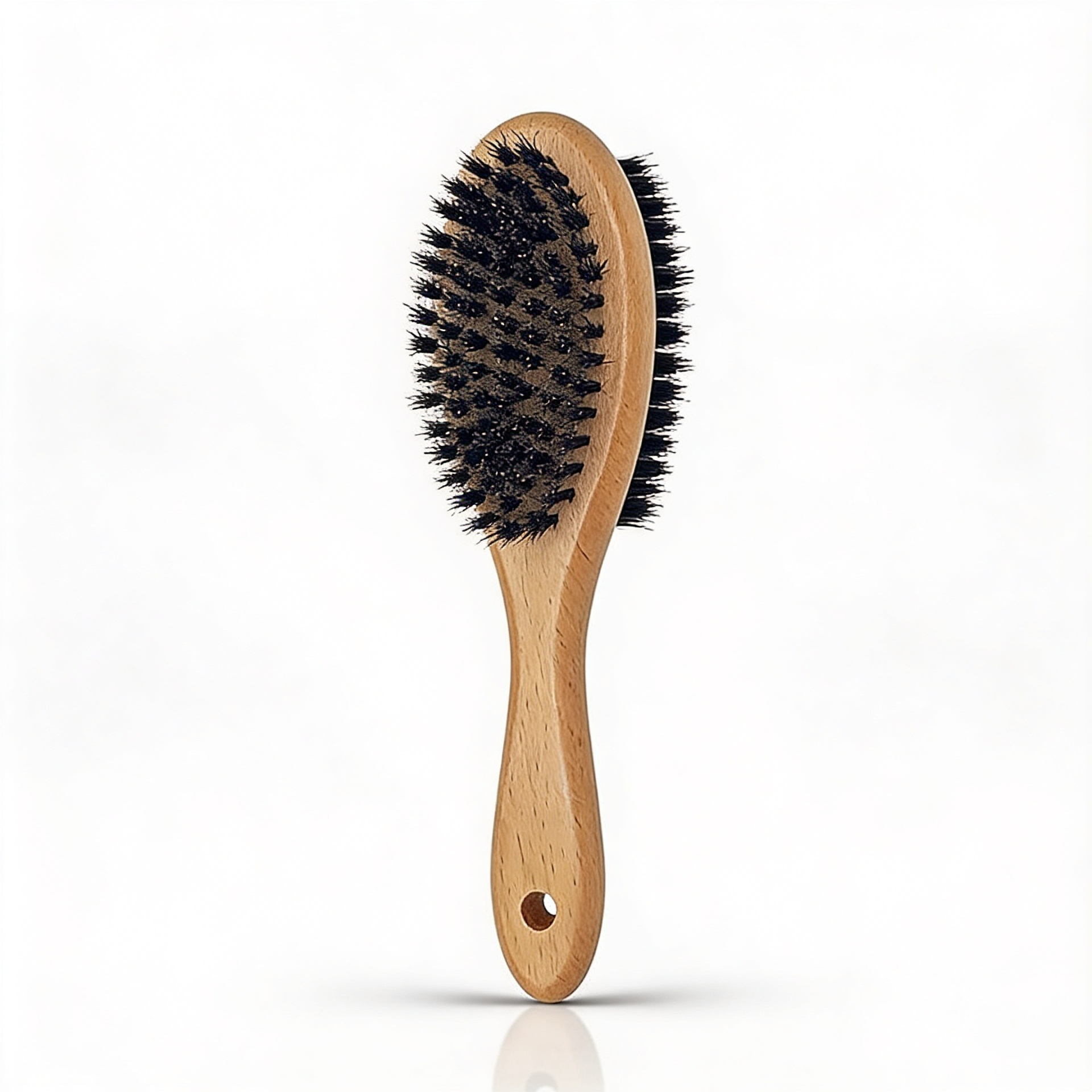 Professional Cat Hairbrush with Soft Boar Bristles