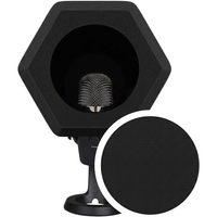 Professional Microphone Isolation Ball with 2-Layered Pop Filter and High-Density Foam for Noise Cancellation.