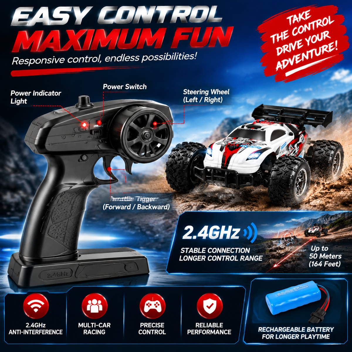 Professional RC off-road vehicle toy