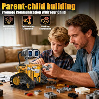 Programmable robot kit for kids with app control, building parts and interactive functions