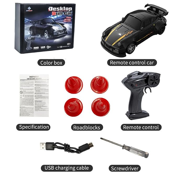 Remote control car with proportional steering function