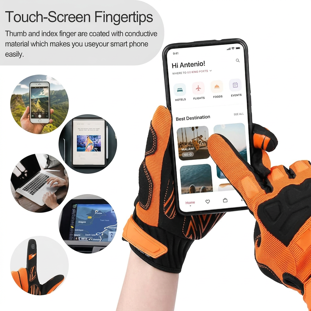 Protective racing gloves for MTB motorcycle and motocross sports