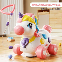 Pull along musical baby toy for toddlers with colorful design and activity play functions