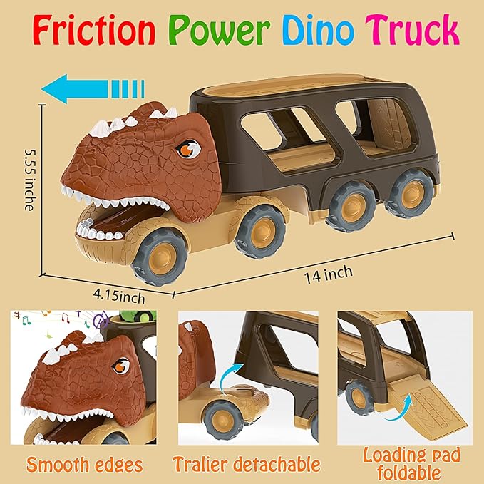 Pull back dinosaur toy cars mini vehicles for toddlers