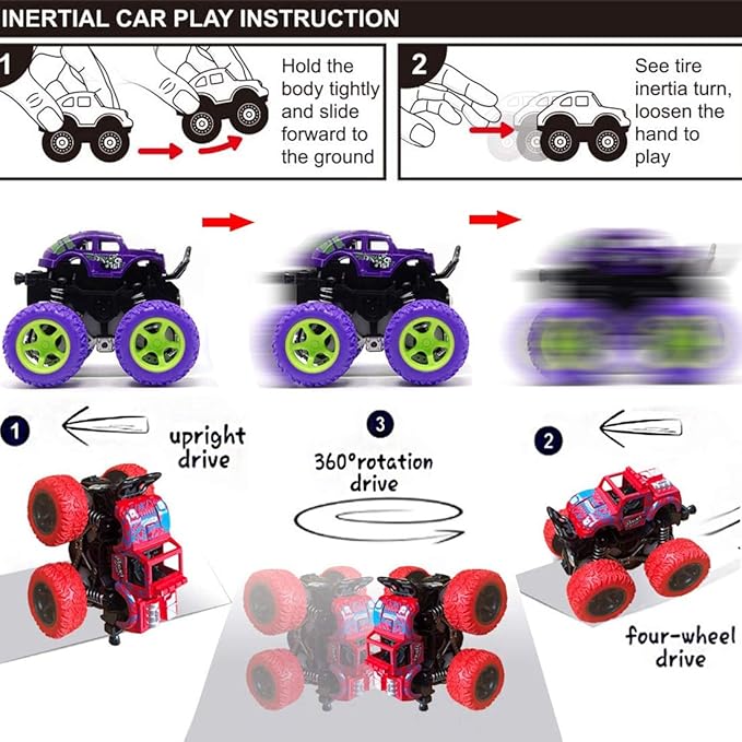 Pull back toy cars for kids friction powered trucks