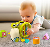Pull string sensory toy for infants fine motor skill development