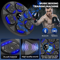 Punching machine with integrated music for dynamic workouts