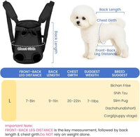 Puppy Chest Carrier Bag Adjustable Straps Soft and Secure Fit