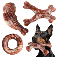 Puppy and dog chew toy set for supervised play sessions