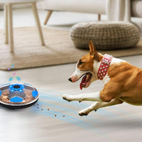 Interactive puppy feeder toy for play and slow food dispensing