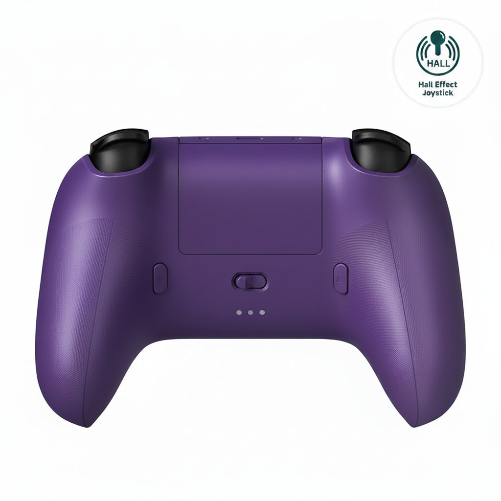 Purple wireless controller for compatible PC Android and Steam Deck setup