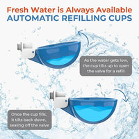 Poultry drinking cup with 1/2-inch PVC tee connector