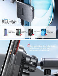 Qi wireless charger car mount for iPhone and Android