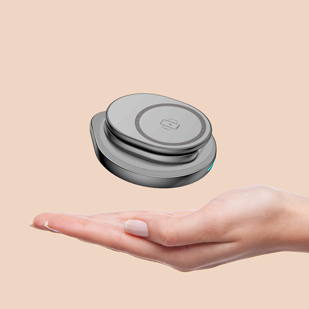 Qi wireless charging station with three device positions