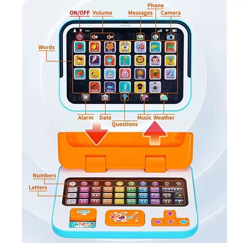 Question answer learning tablet toy for interactive play