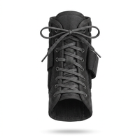 Front view of quick lace-up ankle brace with removable side splints for men and women, supporting sprained ankle and tendonitis