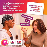 Quick thinking card game party fun