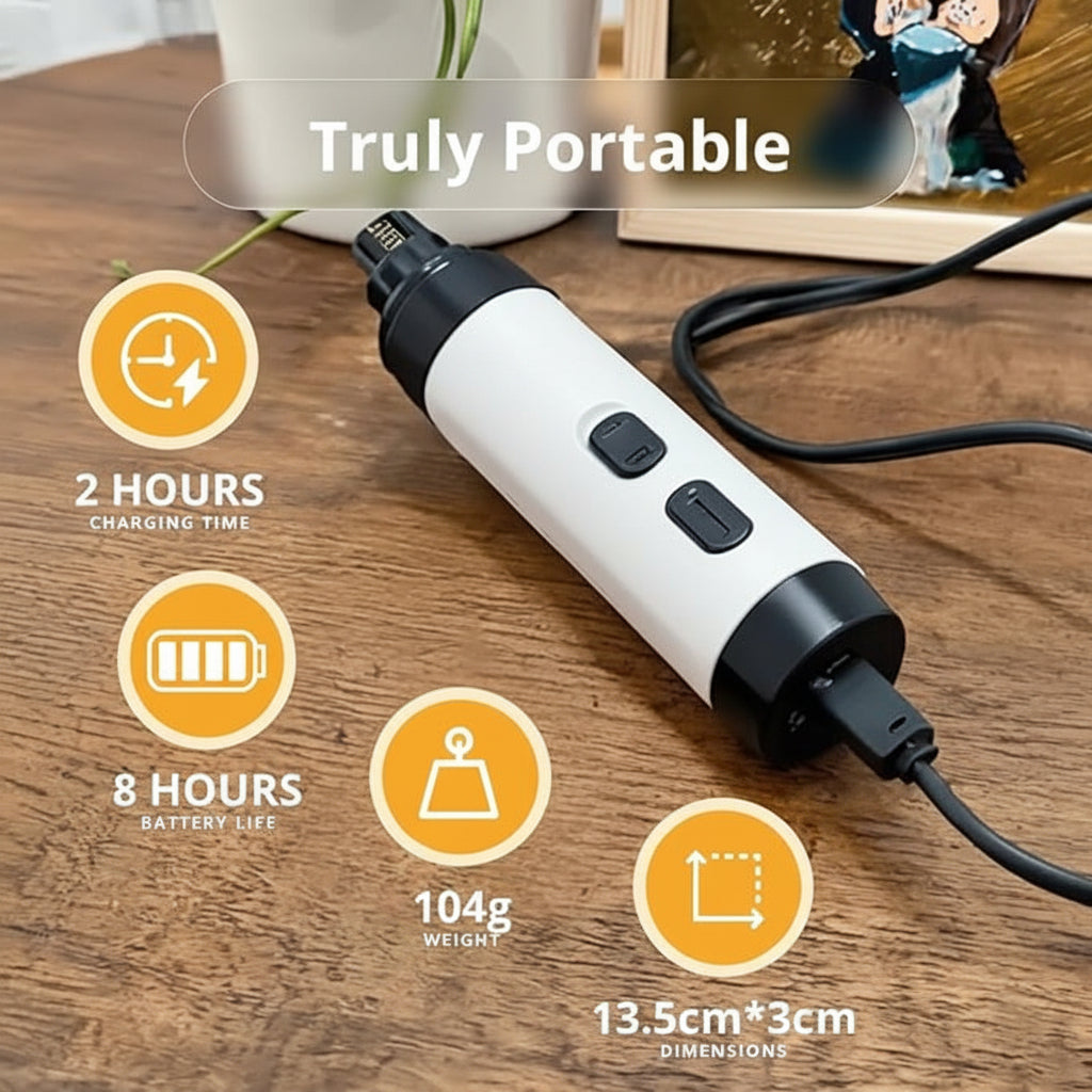 Quiet electric nail grinder for comfortable pet grooming