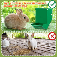 Rabbit Food Feeder Bowl with Metal Construction and Lid Cover