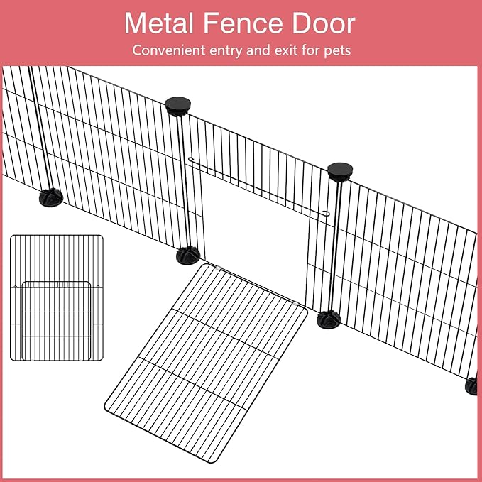 Rabbit Playpen Fence Portable 12 Panel Pet Enclosure