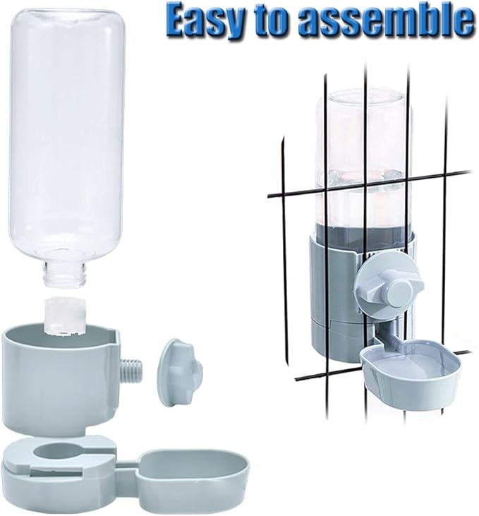Front view of a water dispenser bowl for rabbits and guinea pigs