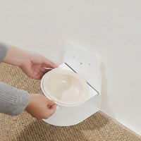 Raised Ceramic Cat Bowl with High Foot Design