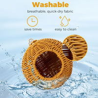 Rattan Bird House Hanging Accessory For Pet Birds