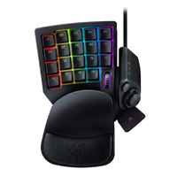 Razer Tartarus V2 keypad with colorful chroma RGB lighting close up