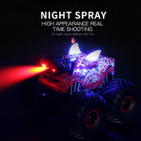 RC climbing car with interactive spray function