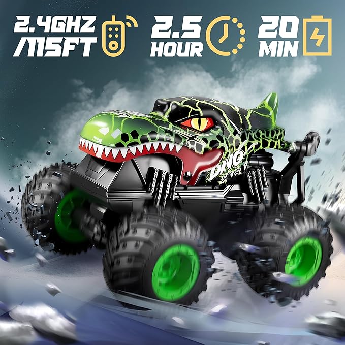 RC monster truck with 360° spins and drifting for exciting play