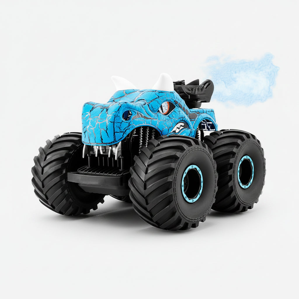 RC toy car with large climbing-style wheels