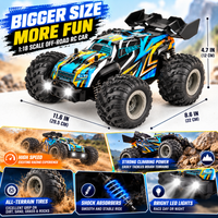 RC truck with a big-wheel vehicle body and off-road-inspired styling.