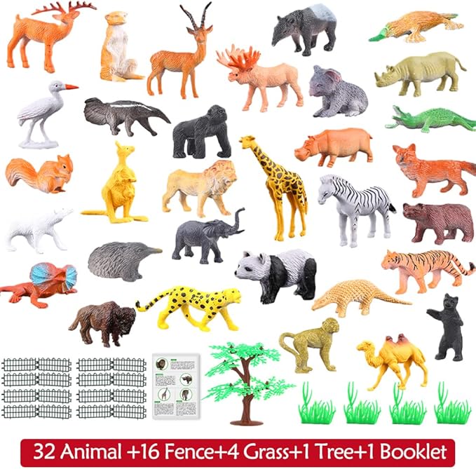 Realistic wild animal figures for educational playtime