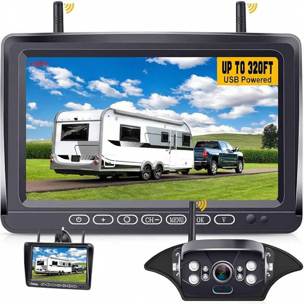 Vehicle rear view camera with 1080P video