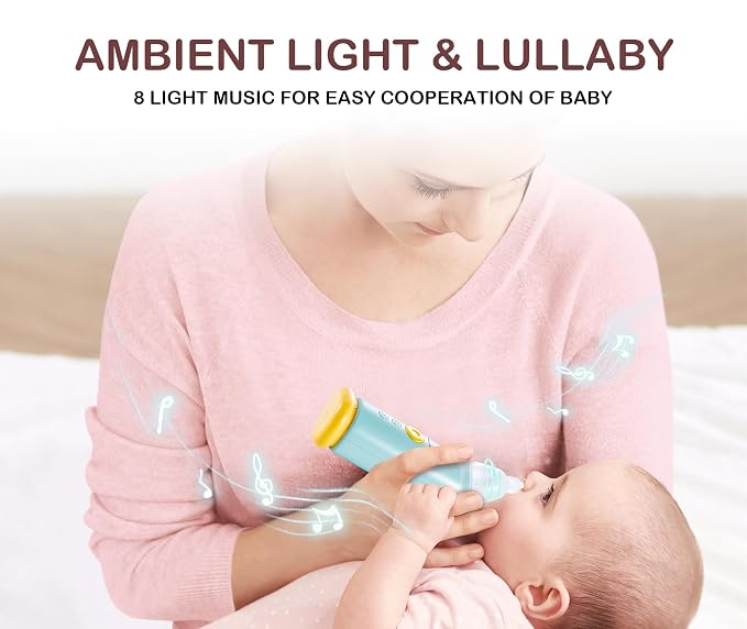 Rechargeable baby nose cleaner with included accessories