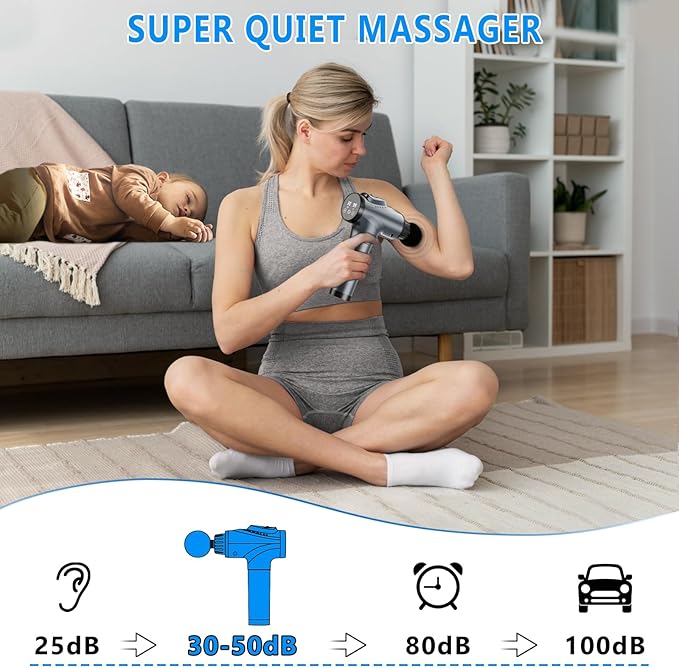 Rechargeable body massager with speed control and simple button layout