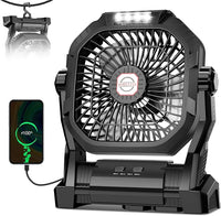 Rechargeable Camping Fan 20000mAh Battery Powered Portable Fan