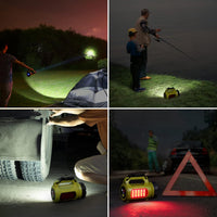 Rechargeable camping flashlight with multiple light modes