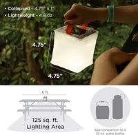 Rechargeable inflatable lantern for camping, hiking, and emergencies